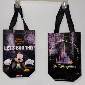 2022 Disney Black and Purple Mickey Halloween Totes x2